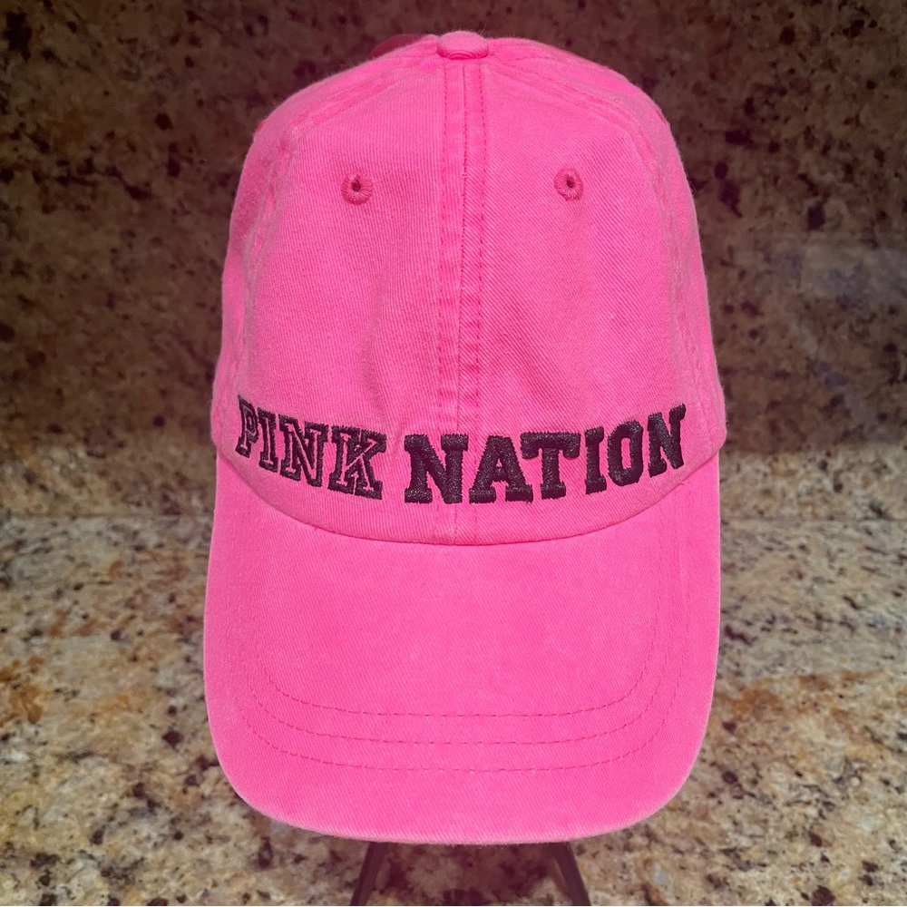 PINK Nation pink denim cap